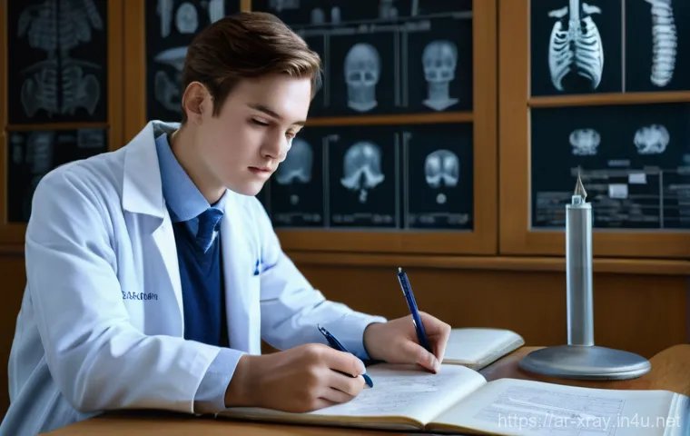 방사선사 커리어 패스 설계 - Prompt 1: The Aspiring Radiologist in a Classic Setting**