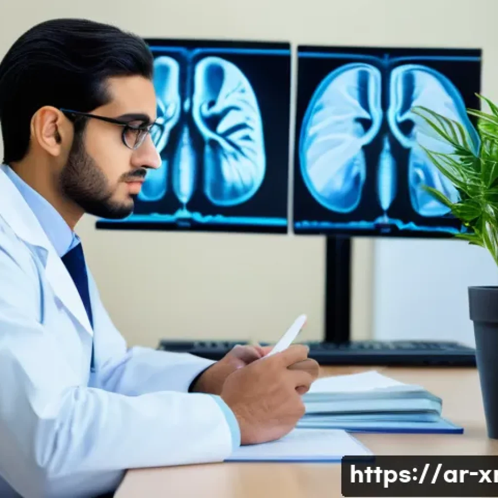 방사선사 시험 실수 방지법 - A focused Middle Eastern male medical student sitting at a desk in a quiet, well-lit exam room, wear...